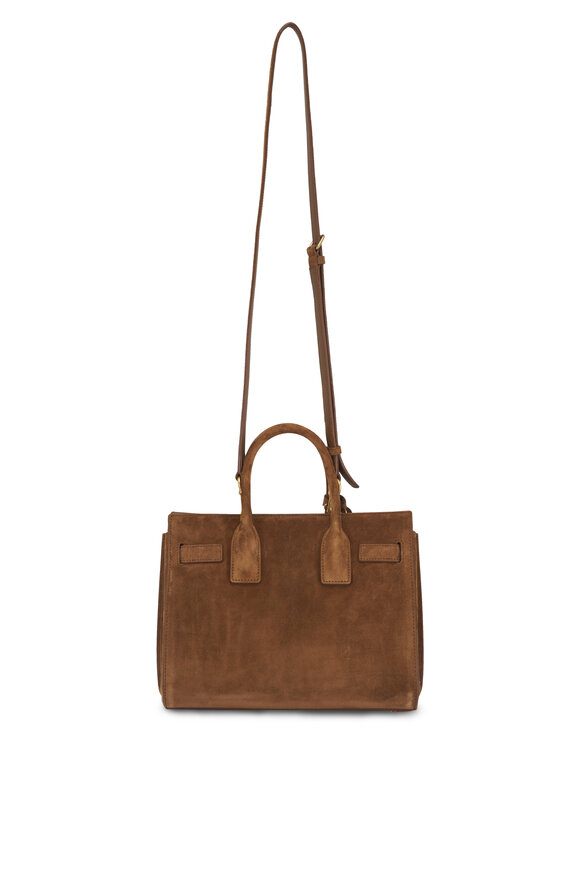 Saint Laurent Sac De Jour Toasted Brown Suede Tote - view 3