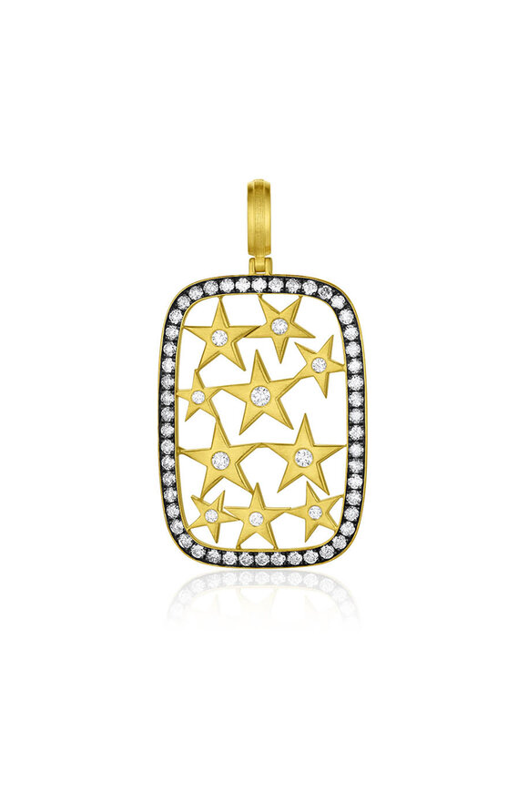 Leigh Maxwell Starstruck Frame Diamond & Grey Diamond Pendant