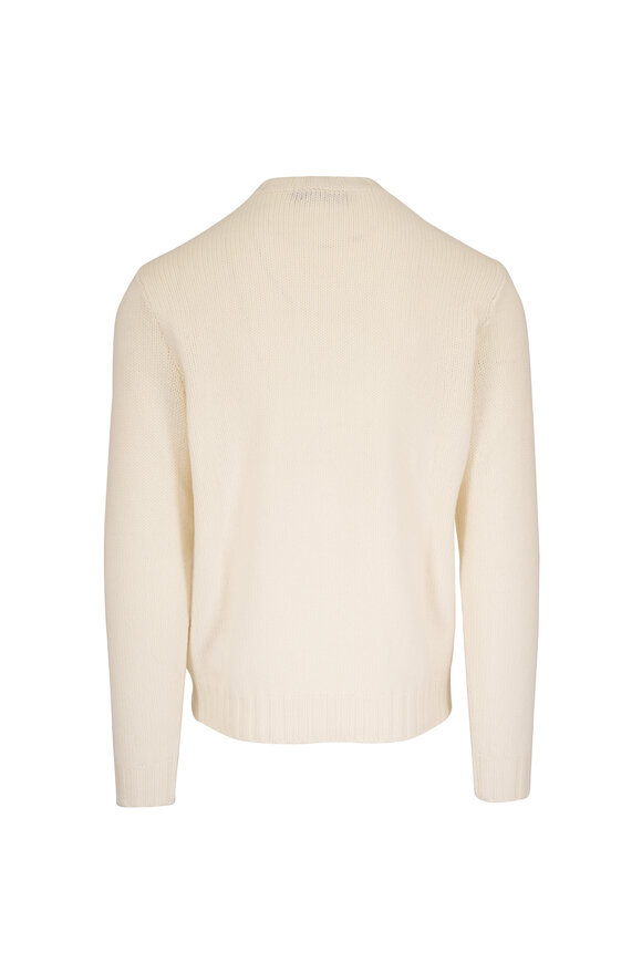 Ralph Lauren Purple Label Ivory Cashmere Flag Sweater - view 2