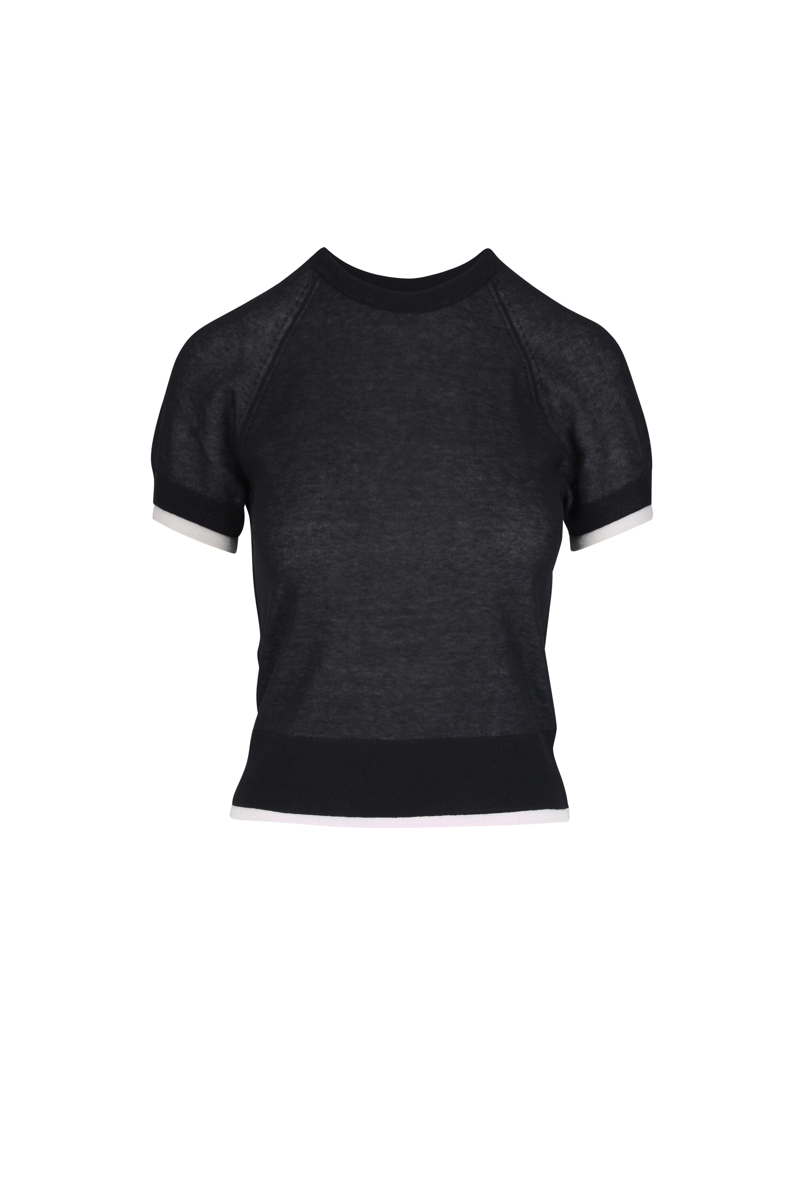 Vince - Black & Off White Double-Layer Sweater - view 1