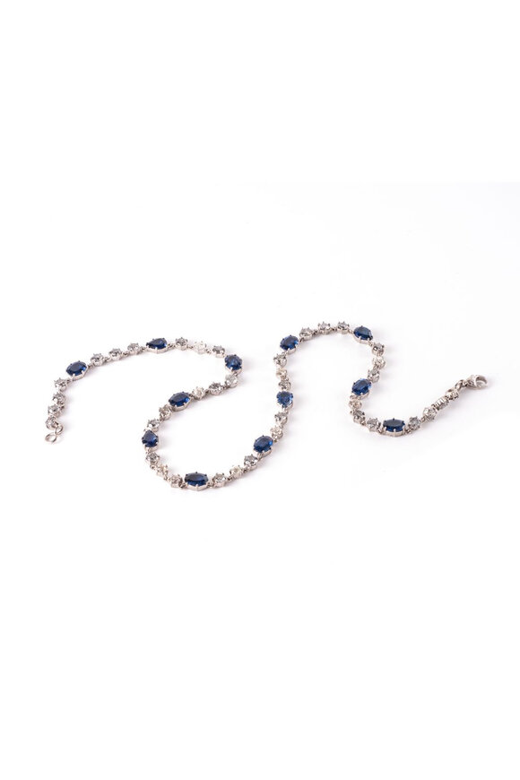 Sylva & Cie European Diamond & Sapphire Necklace - view 1