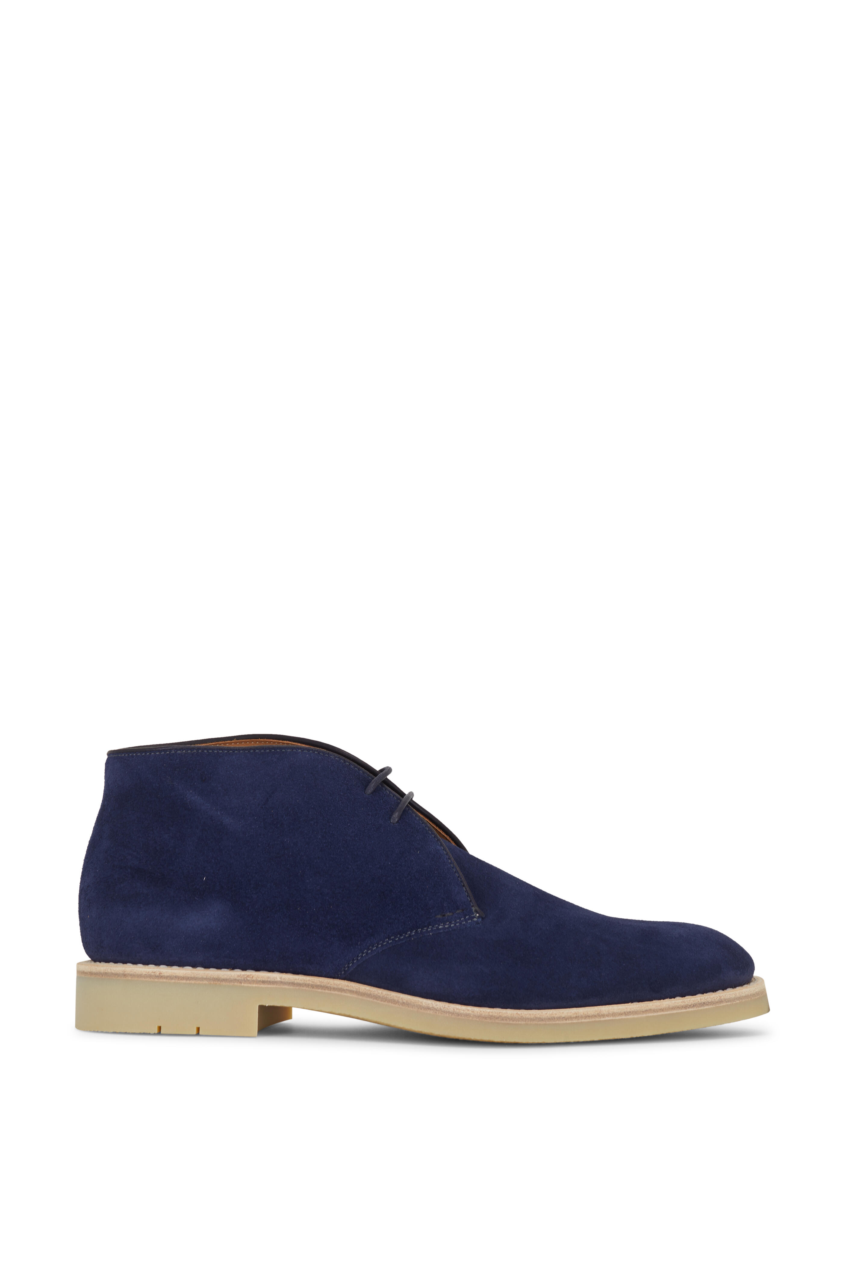 Heschung - Murier Velours Blu Suede Lace Up Boot