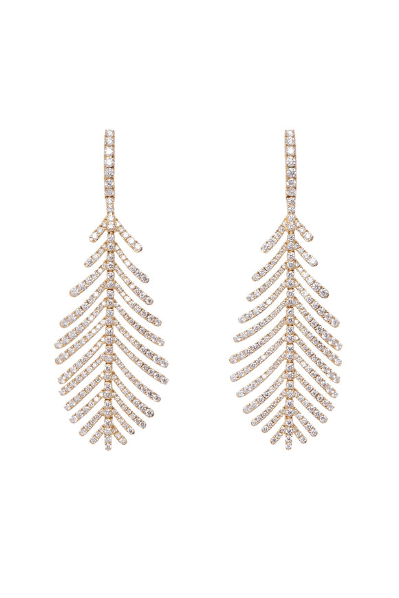 Sidney Garber - Pavé Plume Earrings