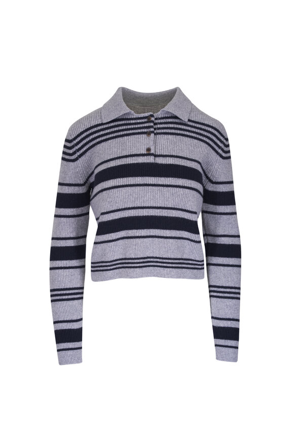 Lisa Yang Tinna Sanderling & Deep Navy Stripe Sweater - view 1