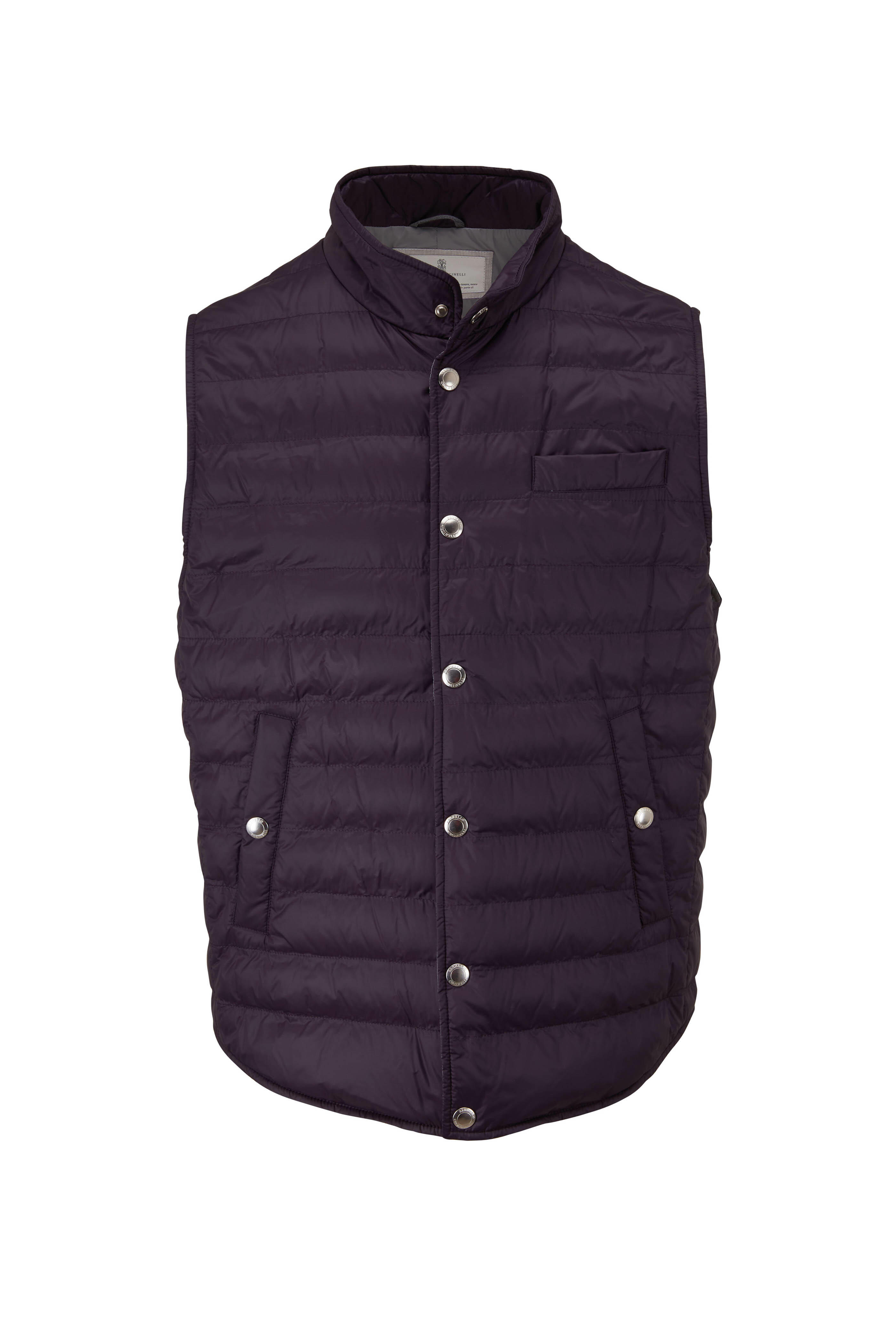 Brunello Cucinelli - Purple Quilted Nylon Vest