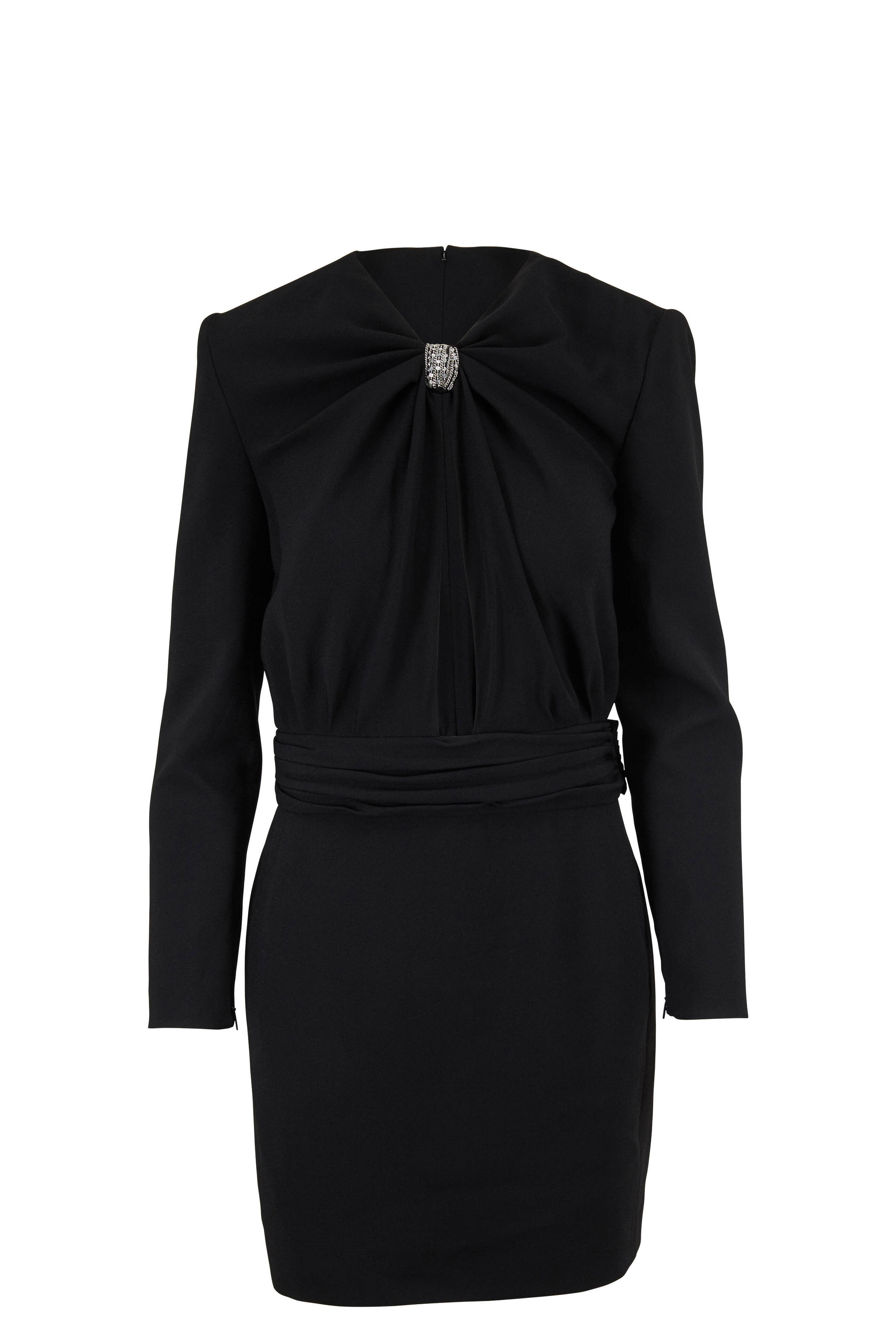 chinese dress ladies Glitz | Black High-Neck Maxi Dress with Cape Sleeve and Ruched Detail main image 1