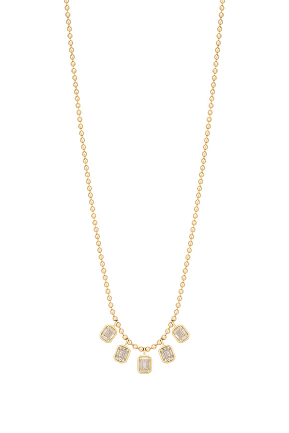 Sutra 18k Yellow Gold Diamond Necklace - view 1