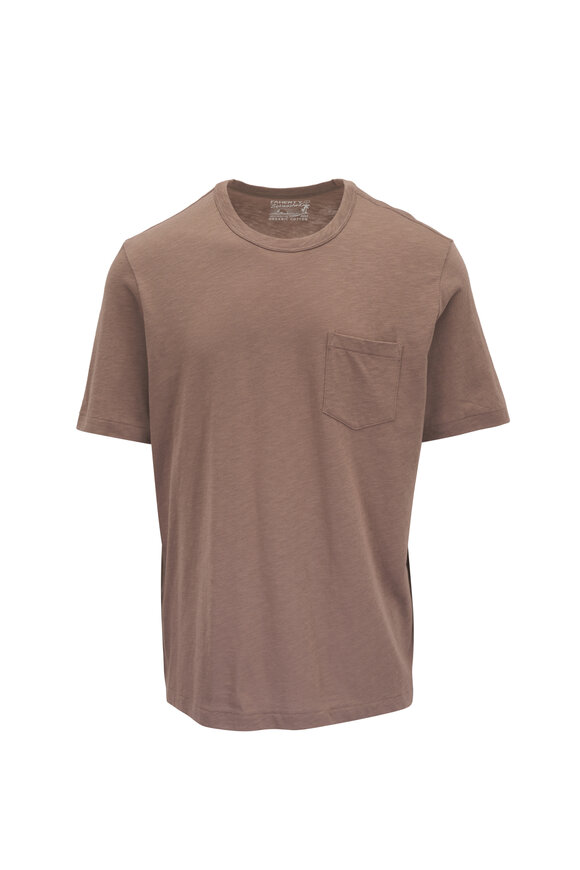 Faherty Brand Sunwashed Walnut Pocket T-Shirt