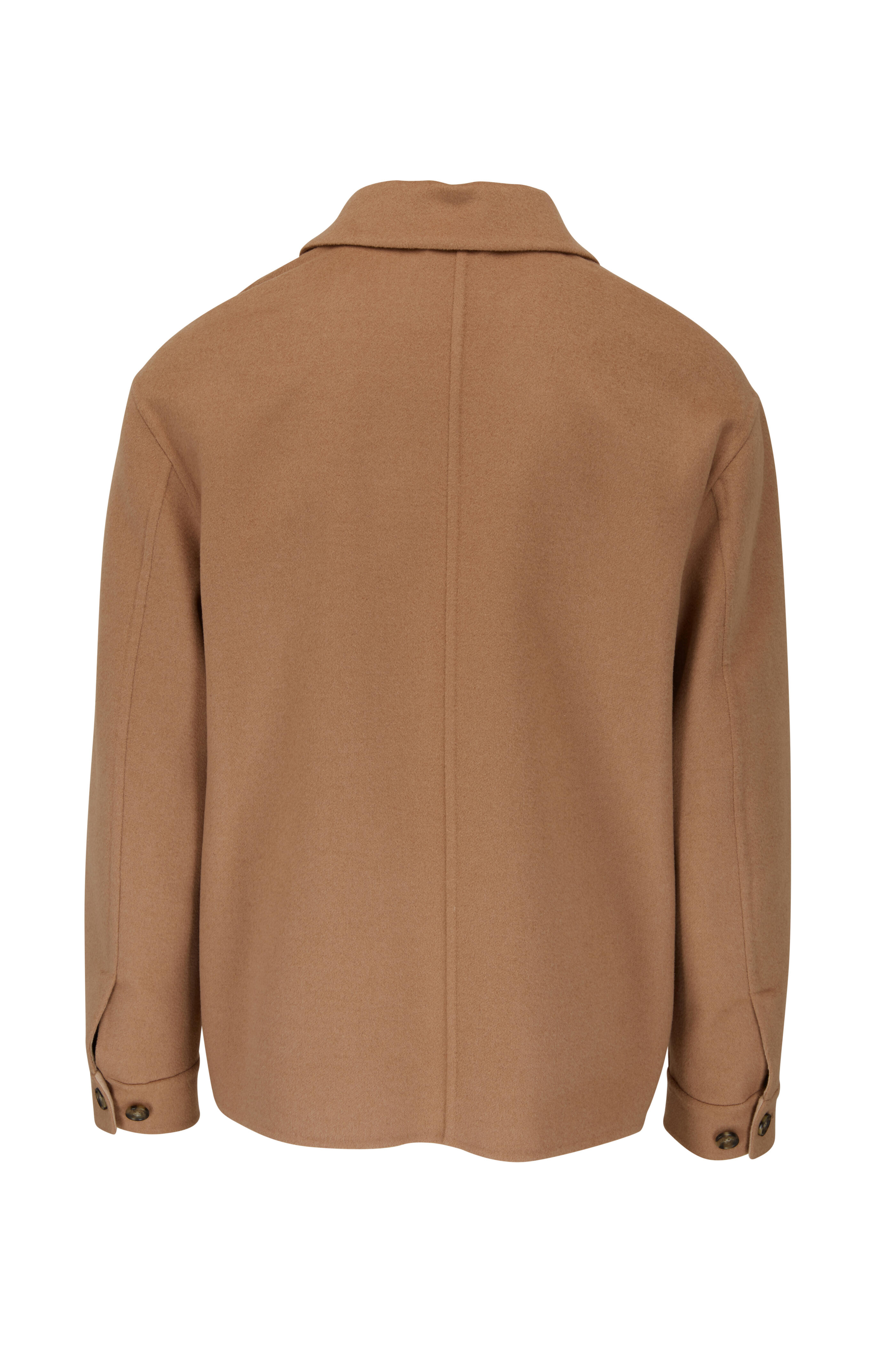 Loro Piana - Brent Camel Button Down Shacket | Mitchell Stores