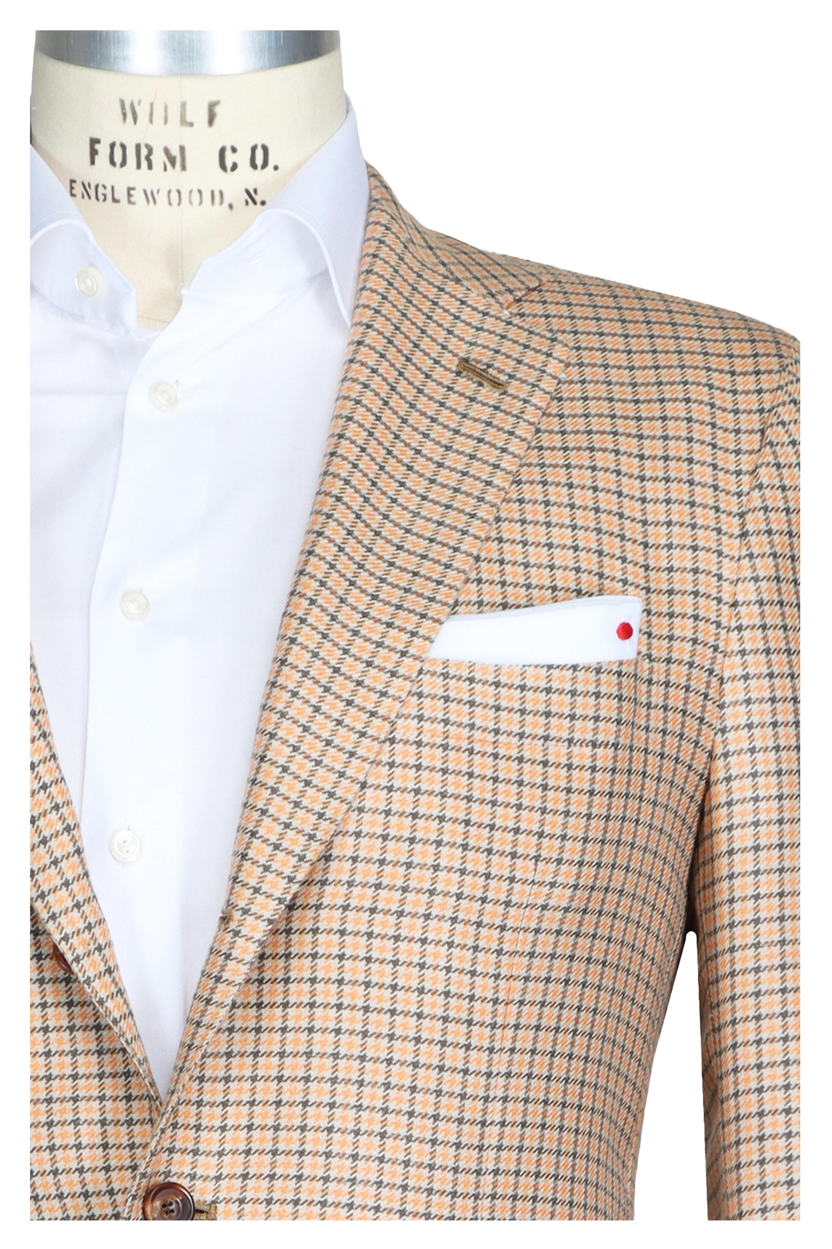 Kiton - Orange & Brown Check Sportcoat