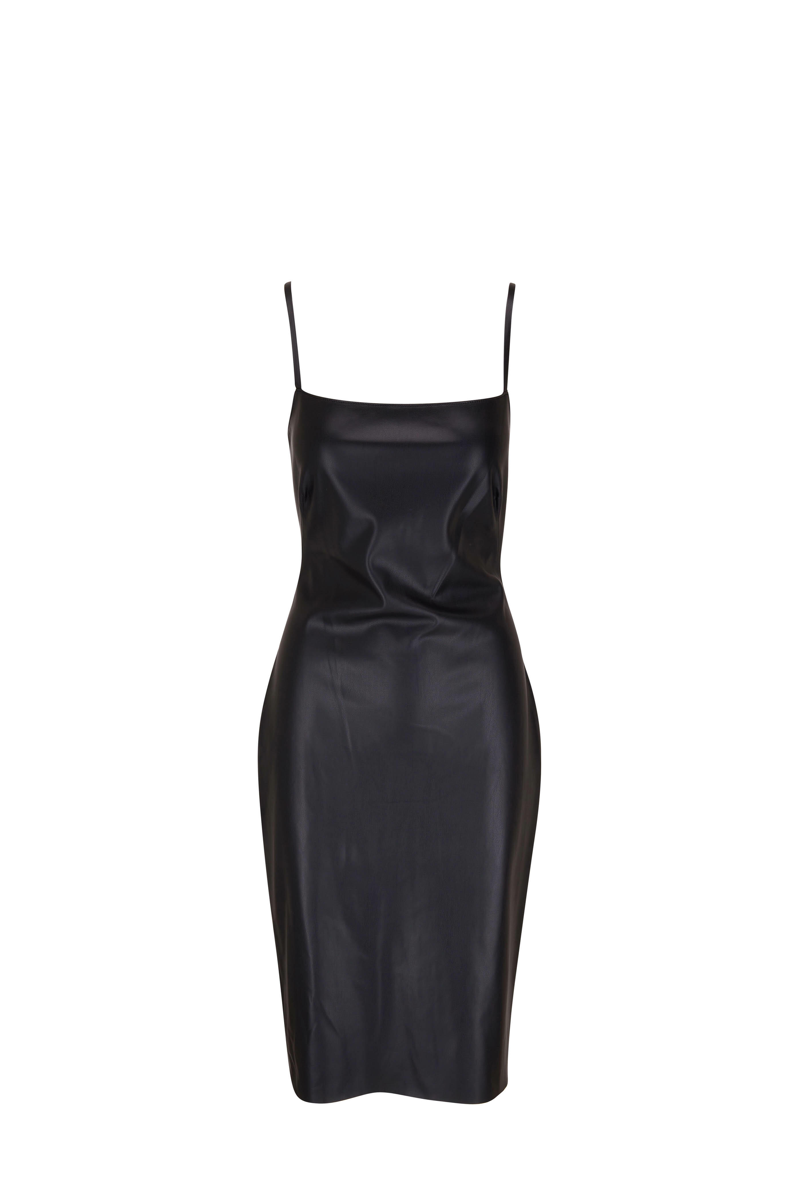 faux leather panel dress Nookie Alexia Midi Dress - Black