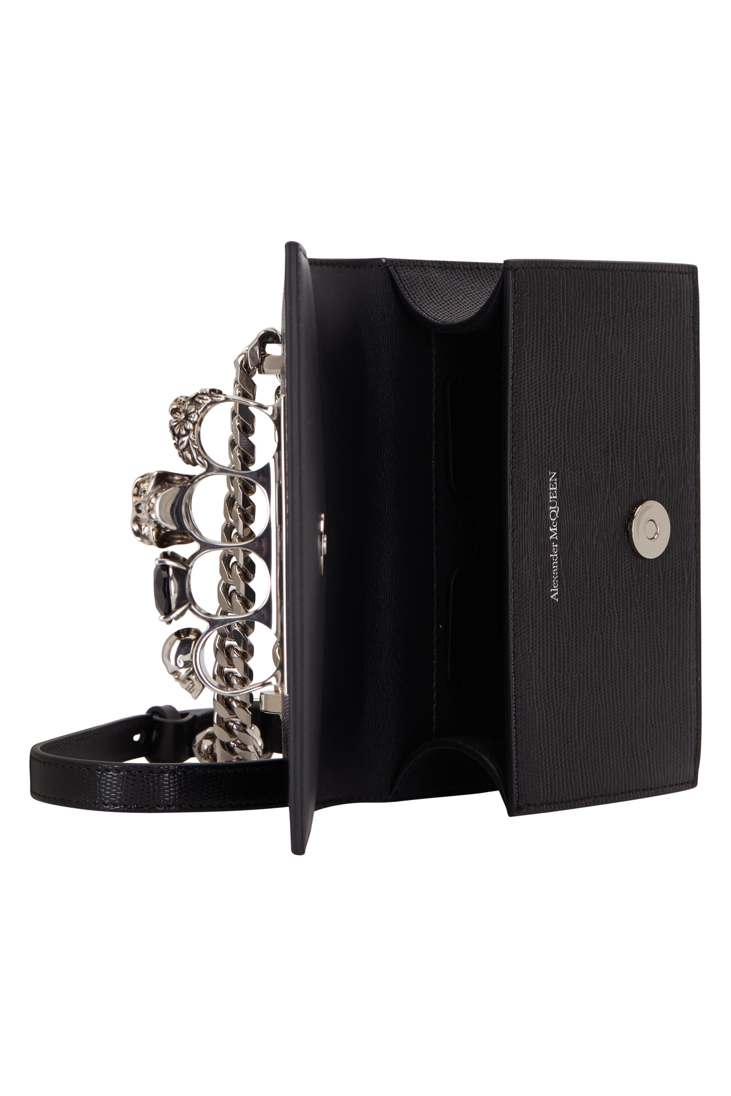 Alexander Mcqueen MINI LEATHER BAG【関税送料込】 MCQUEEN Mini Jewelled Croc Embossed Leather Bag Alexander