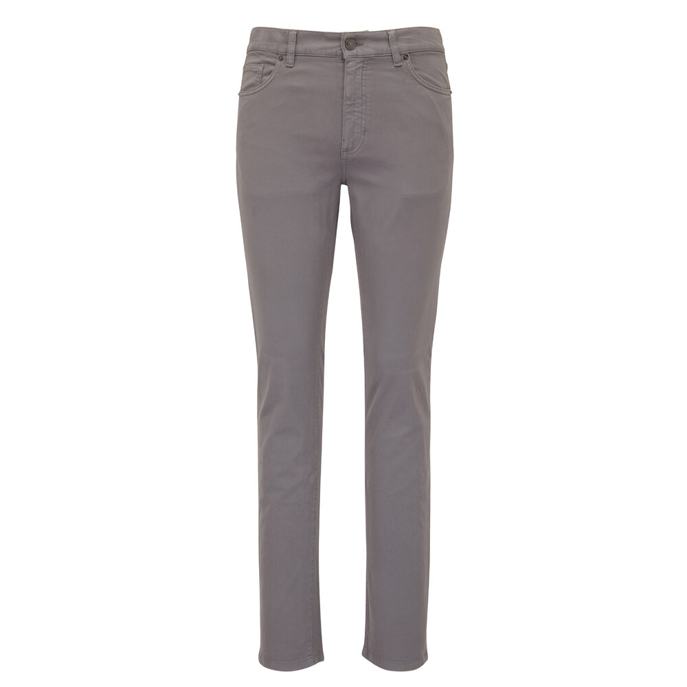 Zegna - City Gray Stretch Cotton Five Pocket Pant