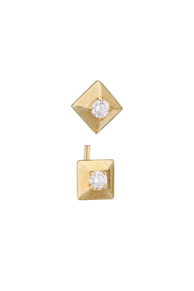 イヤリング Mini Earring - Eera - White Gold - Or Eera - 18k White Gold Pink Mini Dado Earring | Mitchell Stores
