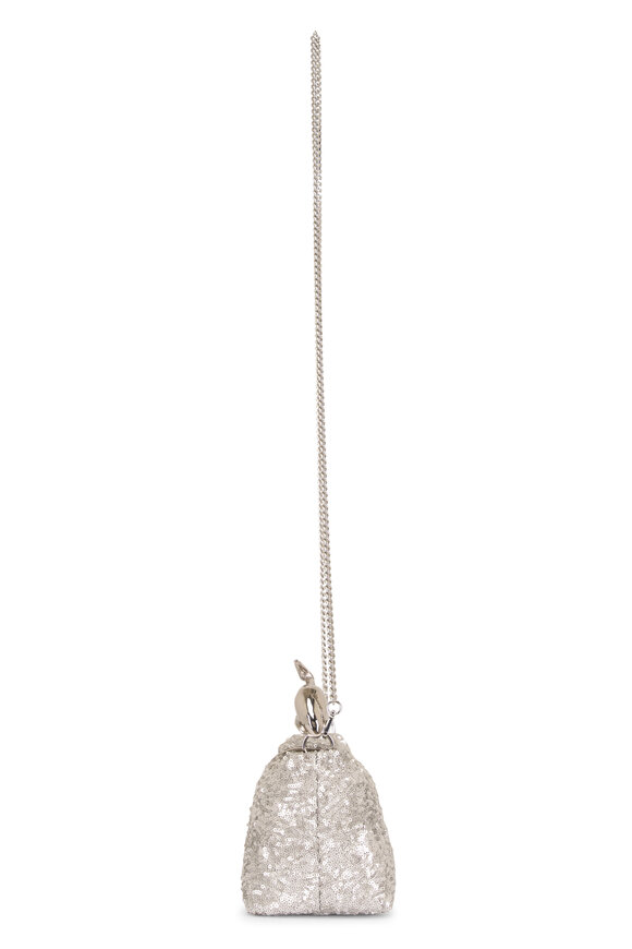 Erdem Silver Sequins Mini Bloom Bag - view 4