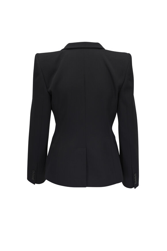 McQueen - Black Twisted Spliced Calvary Jacket