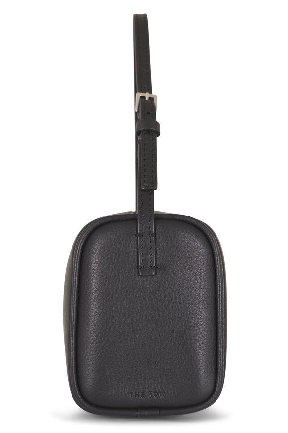 The Row 90s Black Grain Leather Baguette Shoulder Bag - view 3