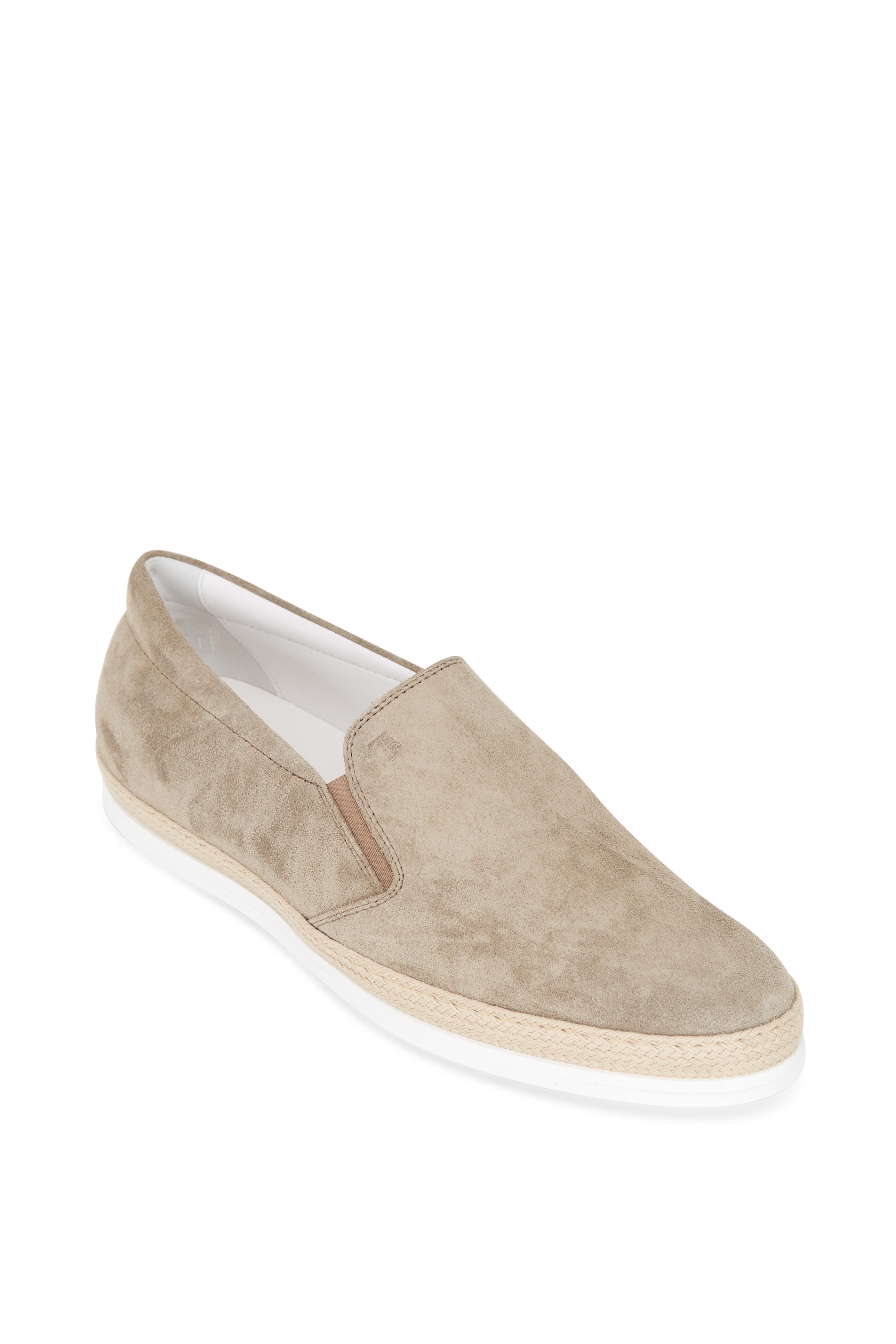 Tod's - Taupe Suede Espadrille Loafer | Mitchell Stores