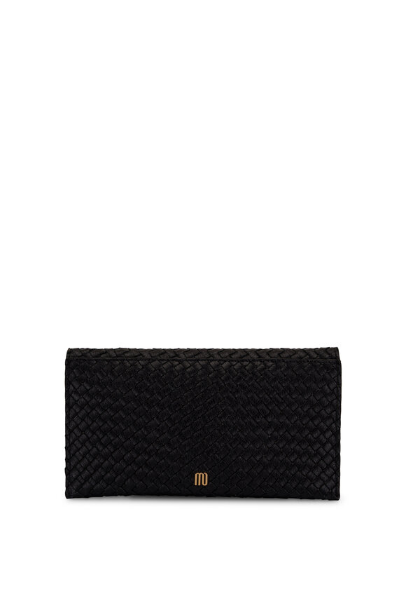 Maria Oliver - Belen Black Woven Stamped Clutch