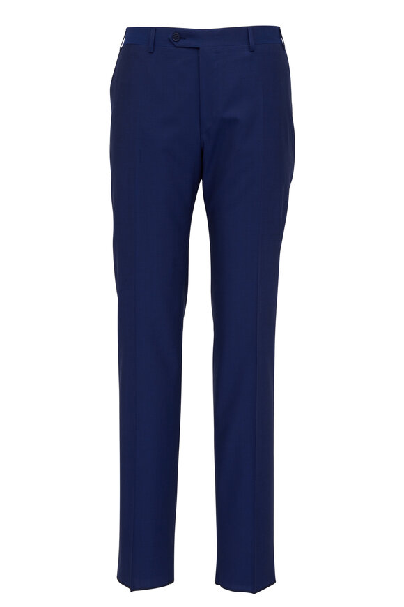 Canali - Bright Blue Tropical Wool Travel Suit