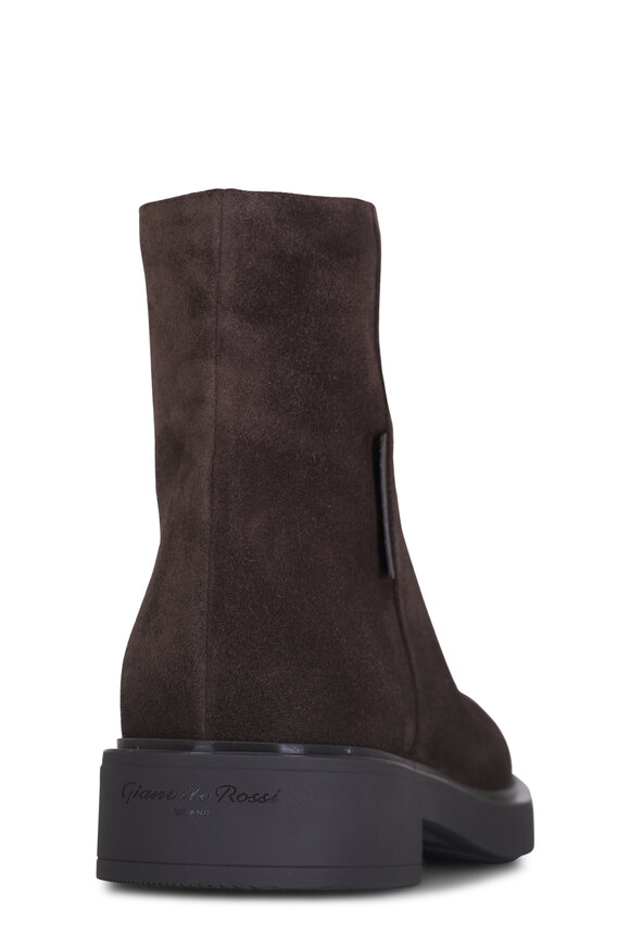 Gianvito Rossi - Lexington Mocha Suede Side Zip Boot, 20mm