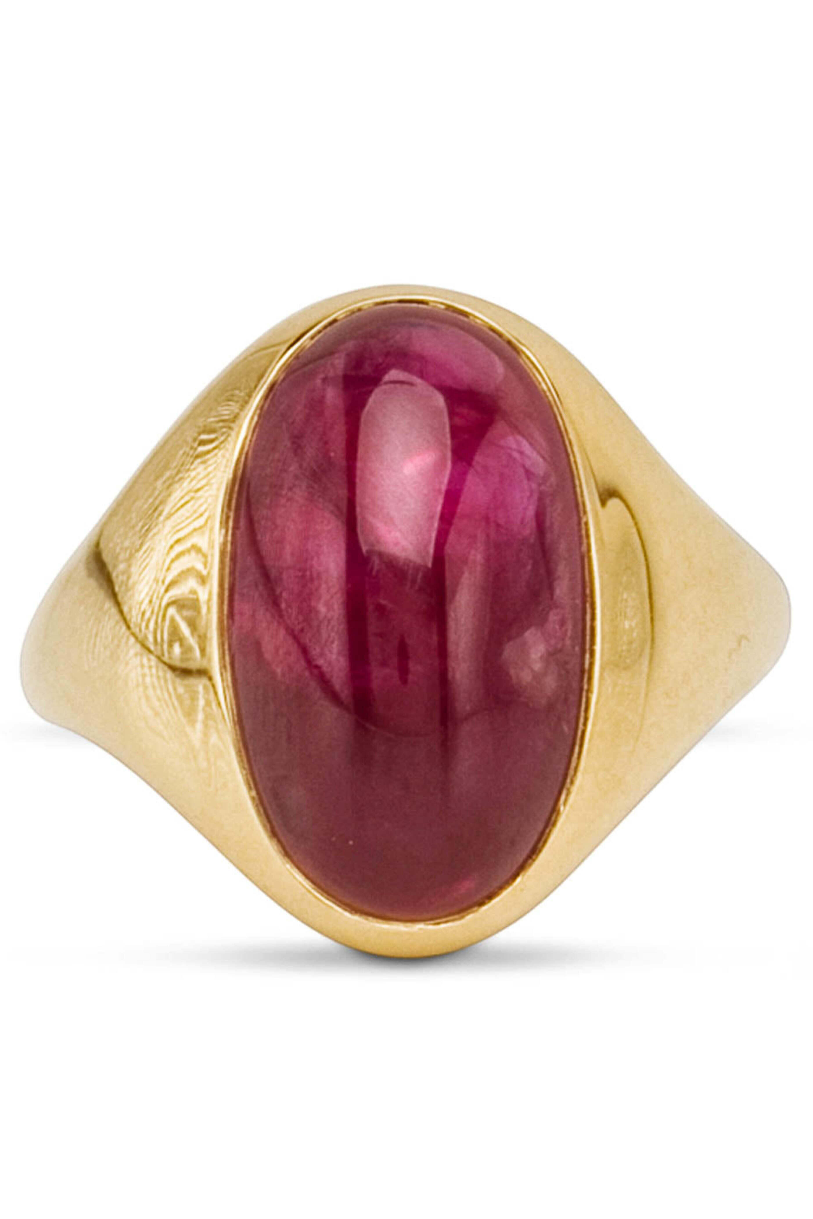 Eclat - Gold Cabochon Ruby Ring