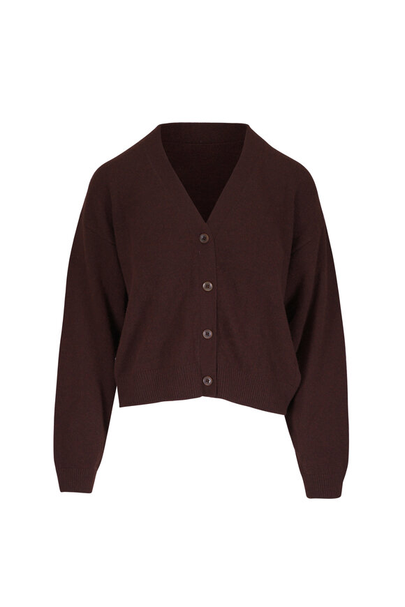 The Elder Statesman Chocolate Cashmere Tranquility Cardigan