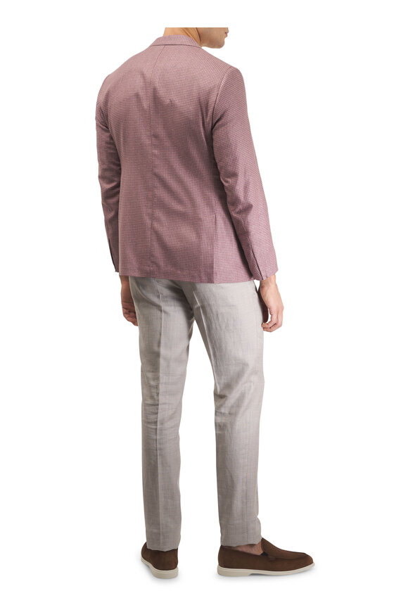 Atelier Munro Pink Houndstooth Silk Sportcoat - view 4