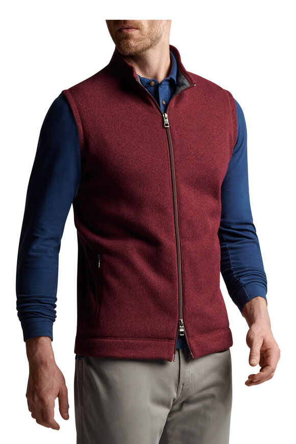 Peter Millar - Crown Claret Sweater Fleece Vest