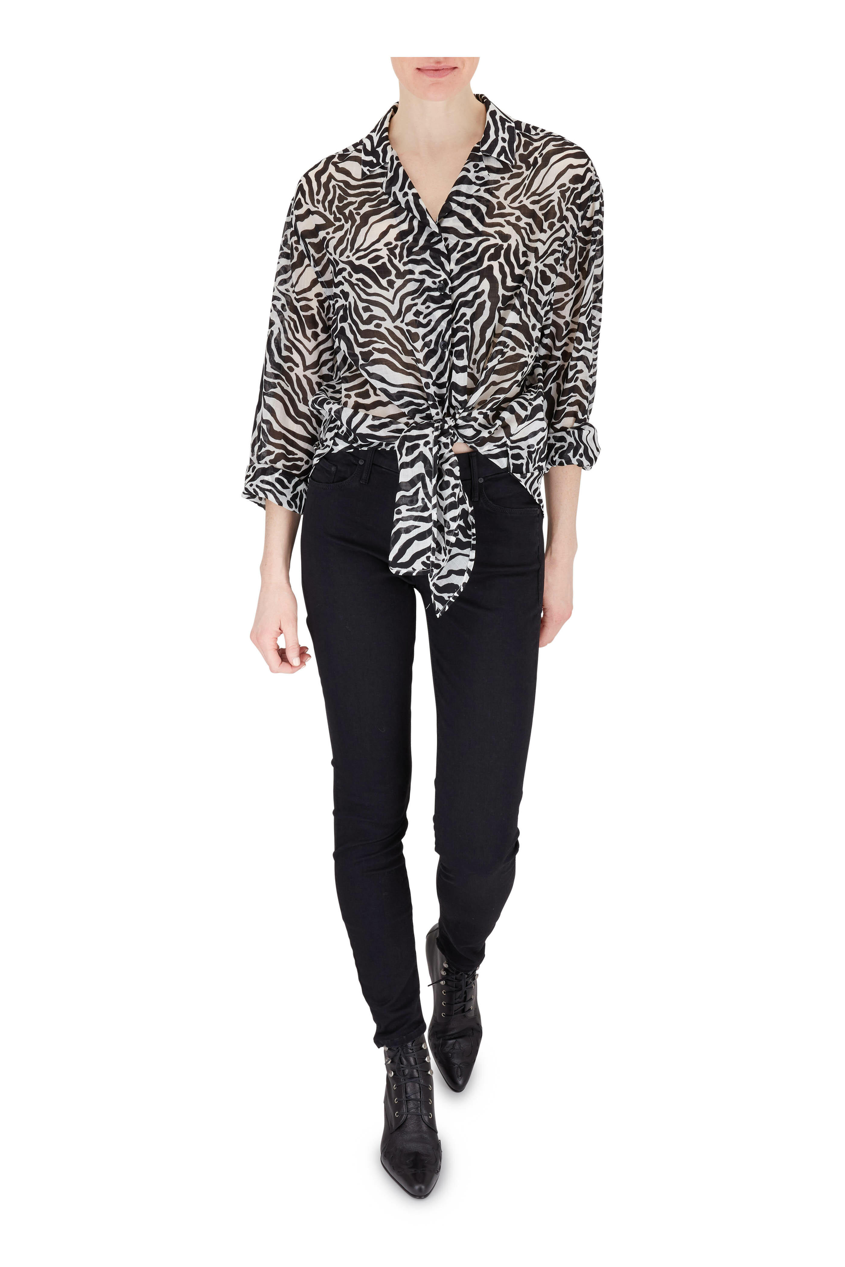 Mother - The Looker Black High-Rise Skinny Jean