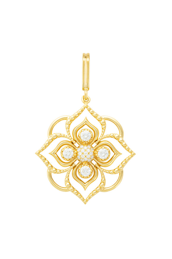 Mellerio 18k Yellow Gold Giardino Diamond Charm