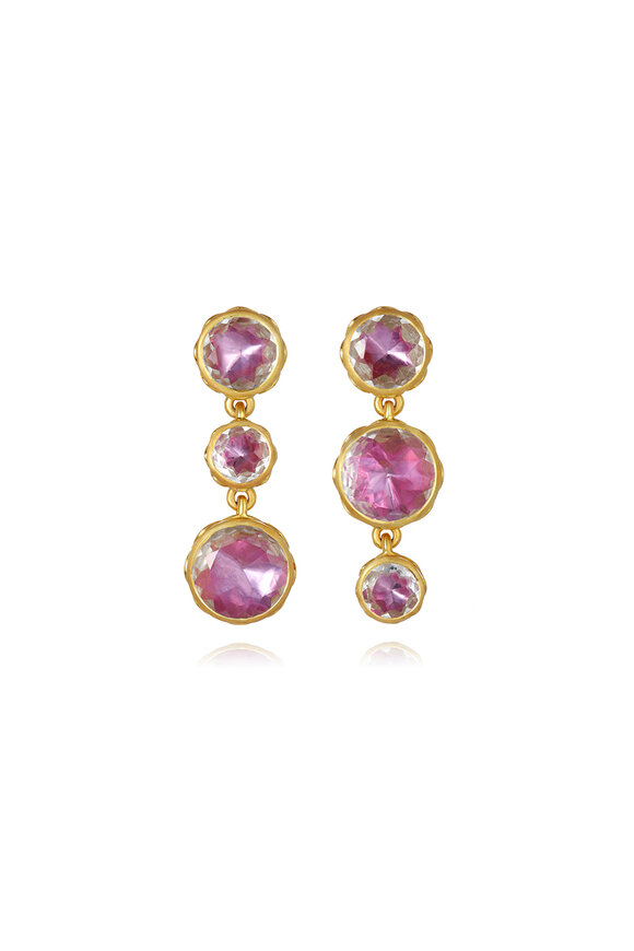 Larkspur & Hawk 18k Yellow Gold Catherine Round Drop Earrings