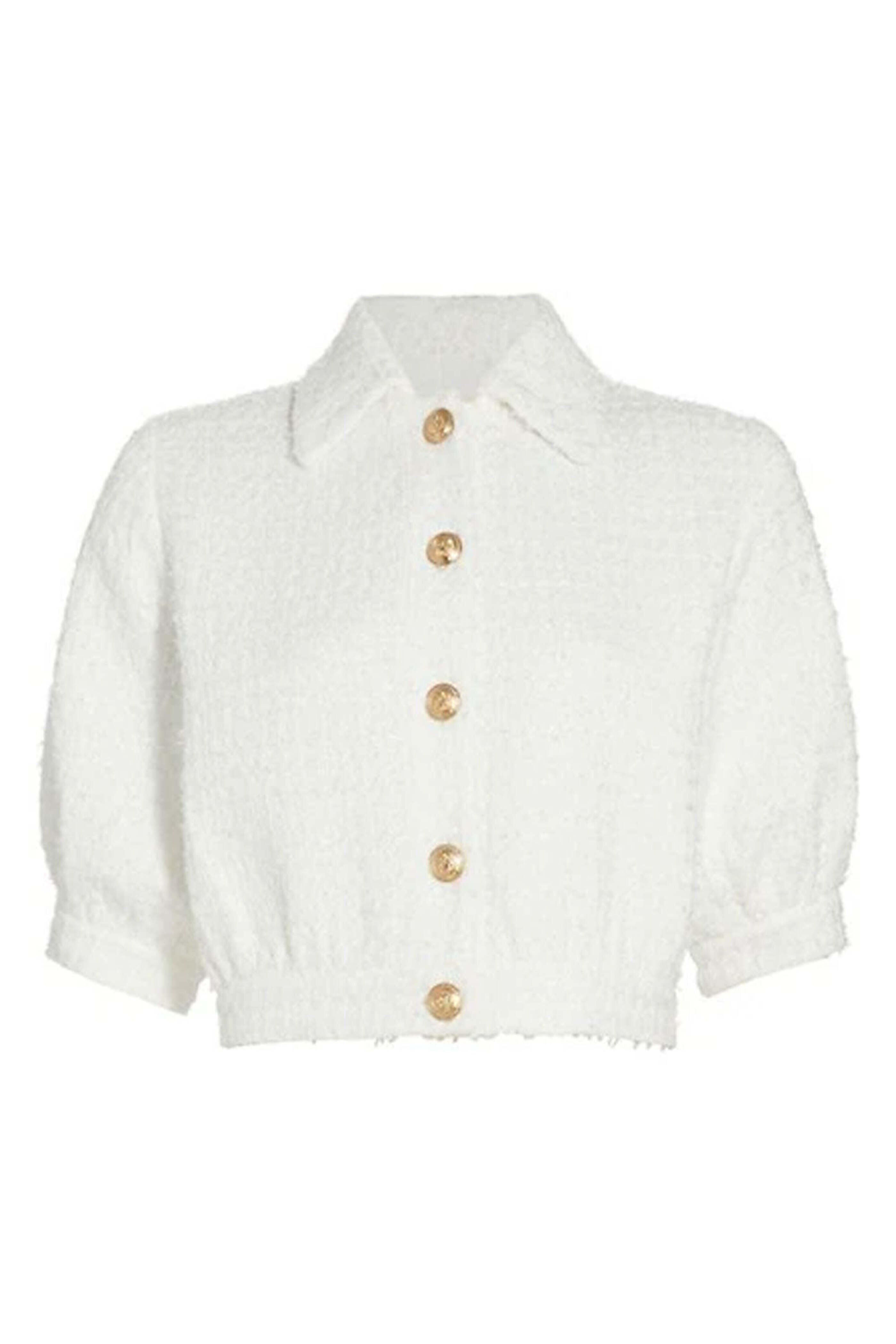 L'Agence - White Cove Crop Sleeve Jacket
