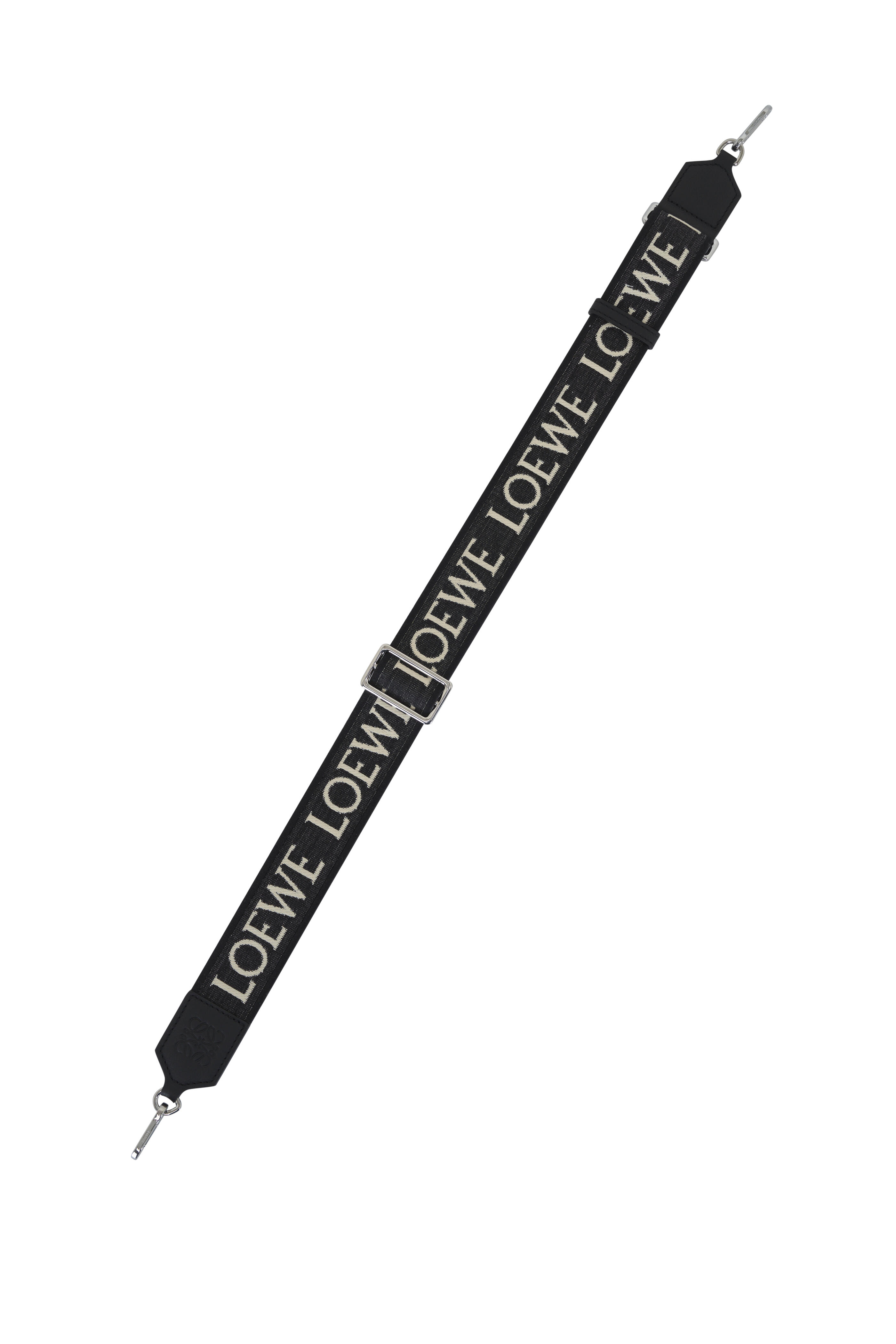 Loewe - Black Jacquard & Leather Anagram Strap