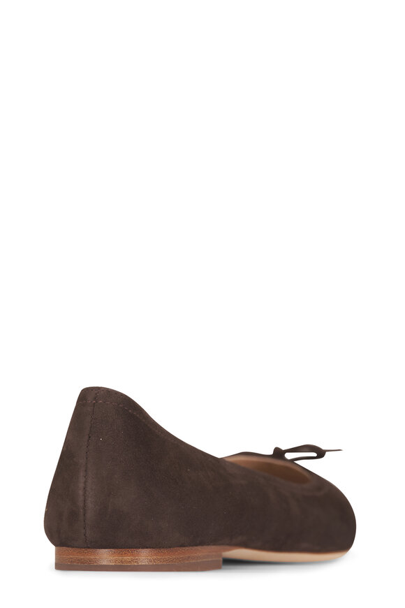 Veronica Beard Cailey Espresso Suede Flat - view 4