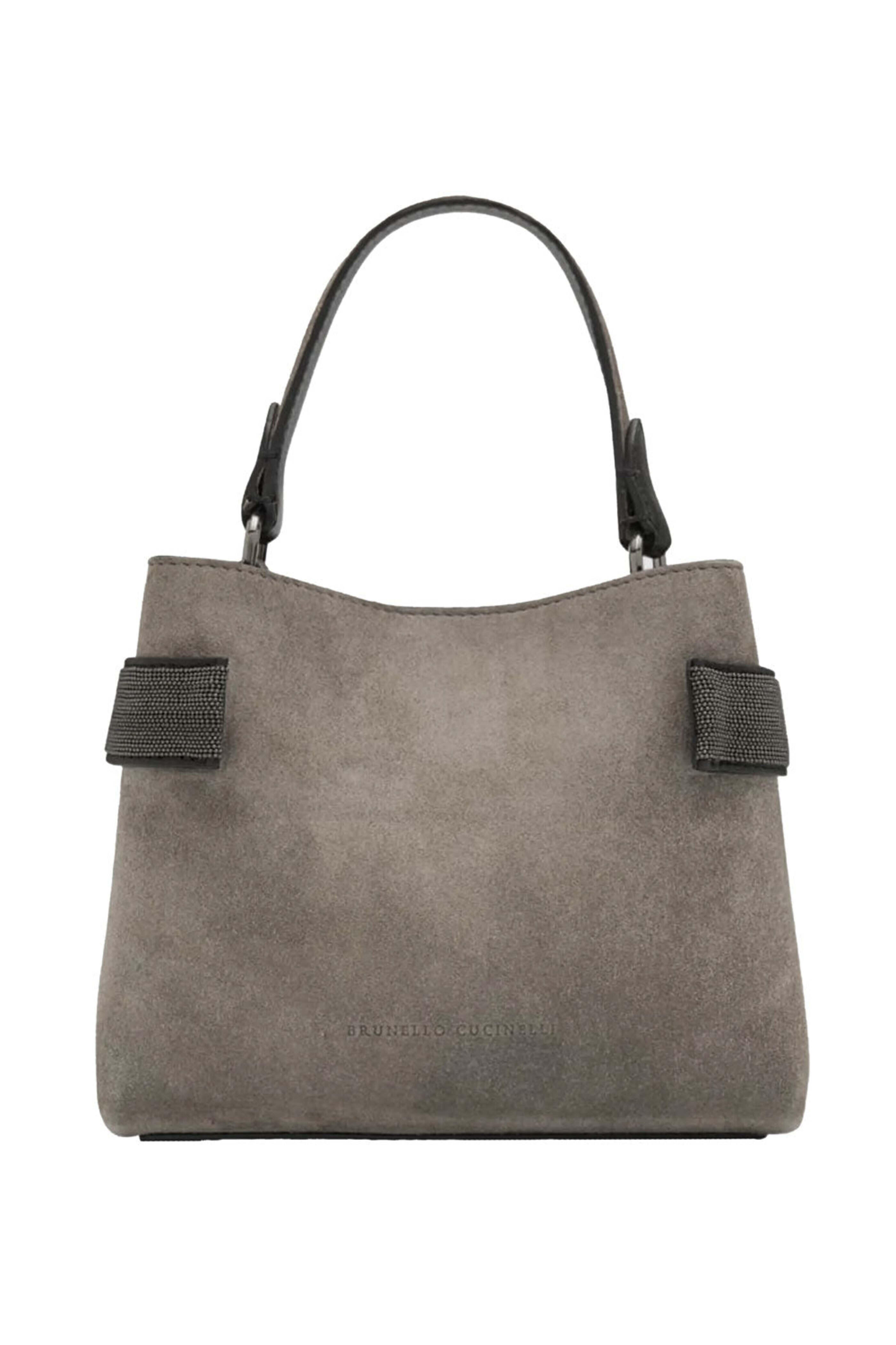 Brunello Cucinelli - Mini Monili East-West Suede Crossbody Bag