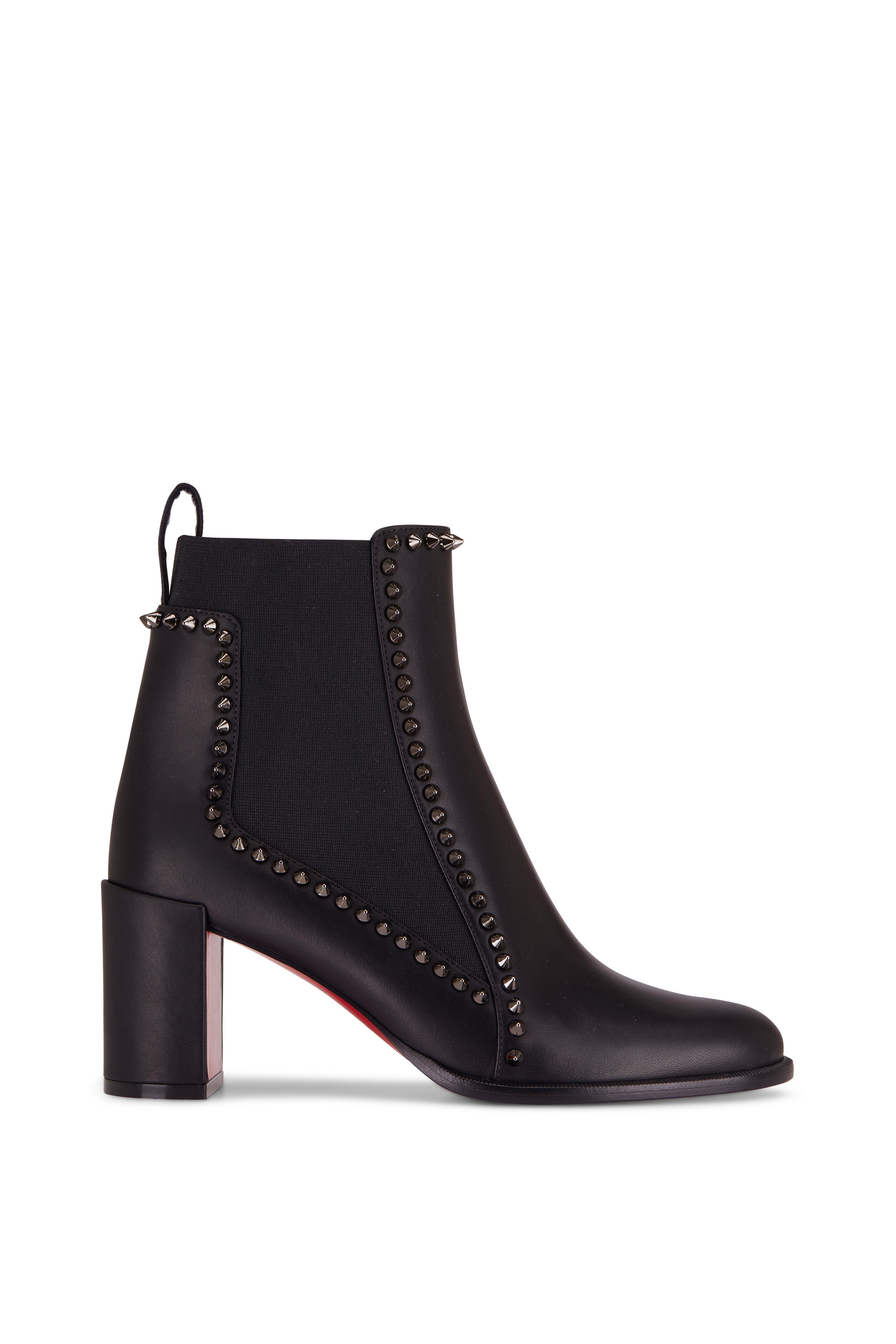 Christian Louboutin Women's Winter Spikes Heeled Boots Leather 70