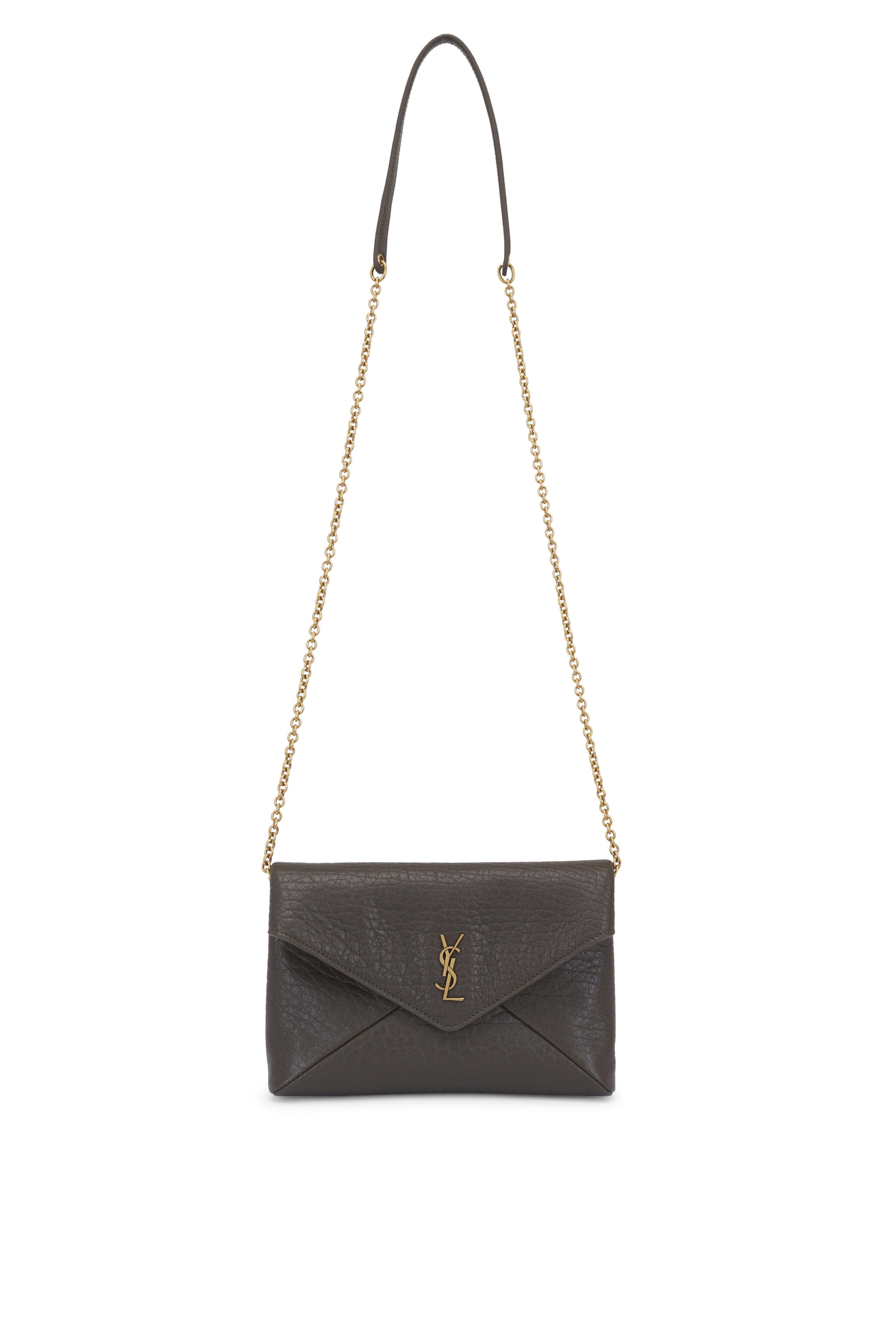 Saint Laurent - Cassandre Light Musk Leather Chain Pouch