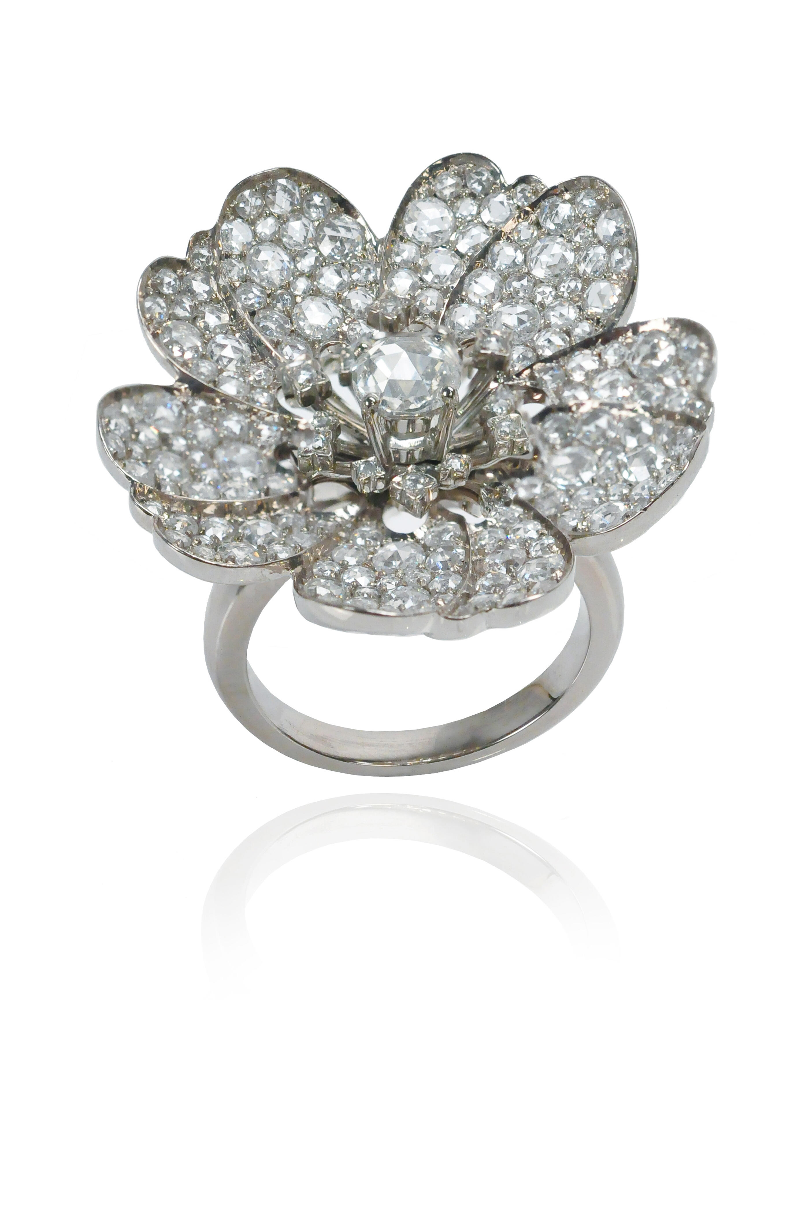 Nam Cho - White Gold Diamond Flower Ring | Mitchell Stores