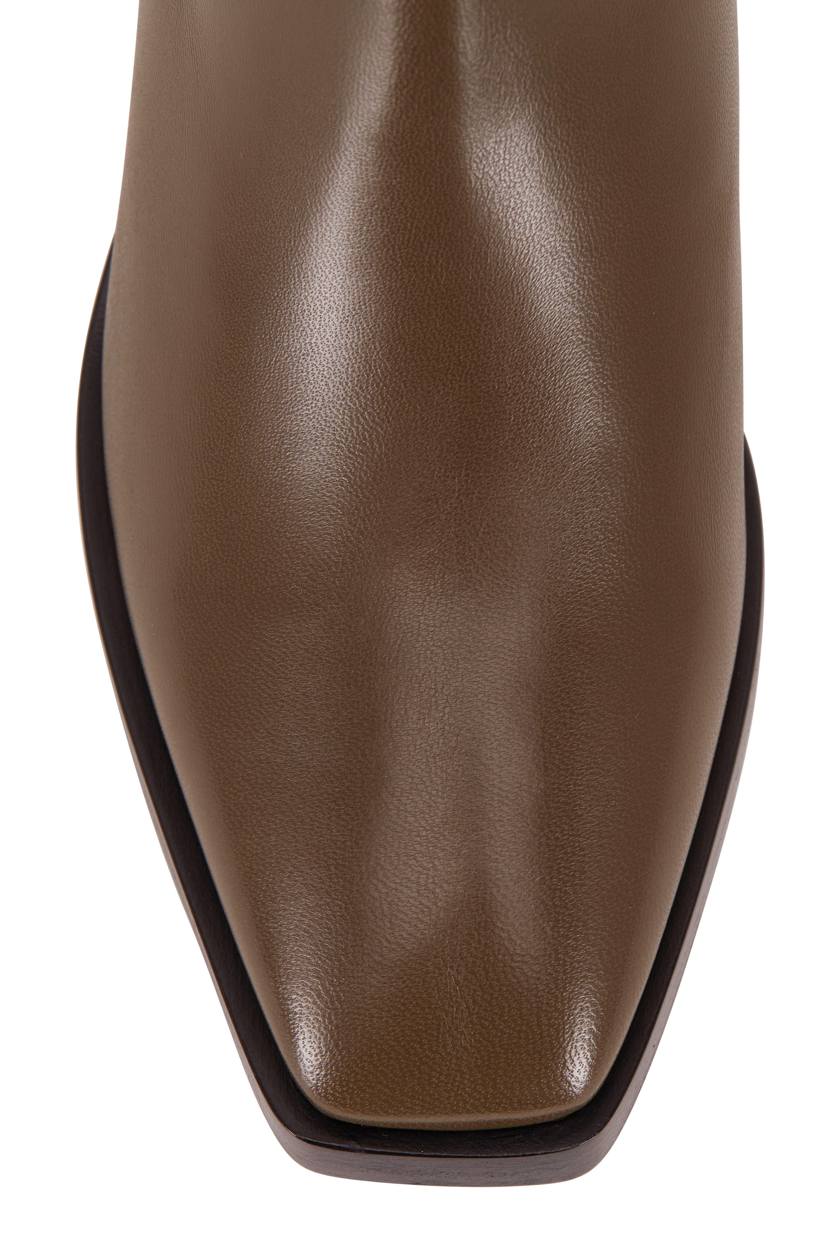 Pierre Hardy - Jim Khaki Leather Chunky Heel Ankle Boot, 55mm