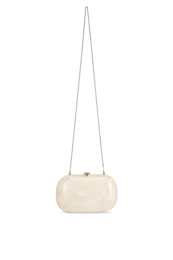 Jeffrey Levinson Elina Plus Monet Light Sand & Silver Clutch - view 1