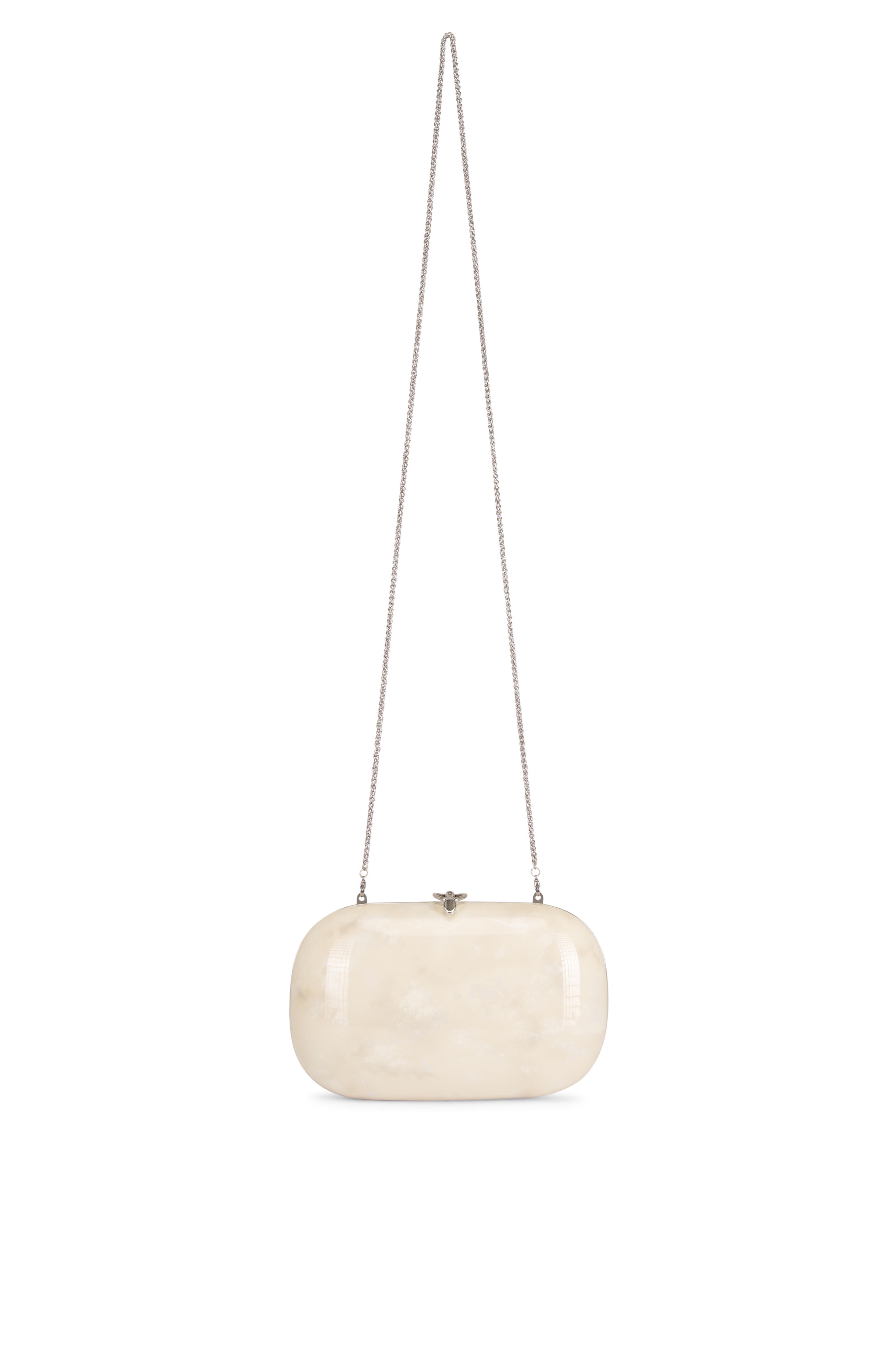 Jeffrey Levinson - Elina Plus Monet Light Sand & Silver Clutch - view 1