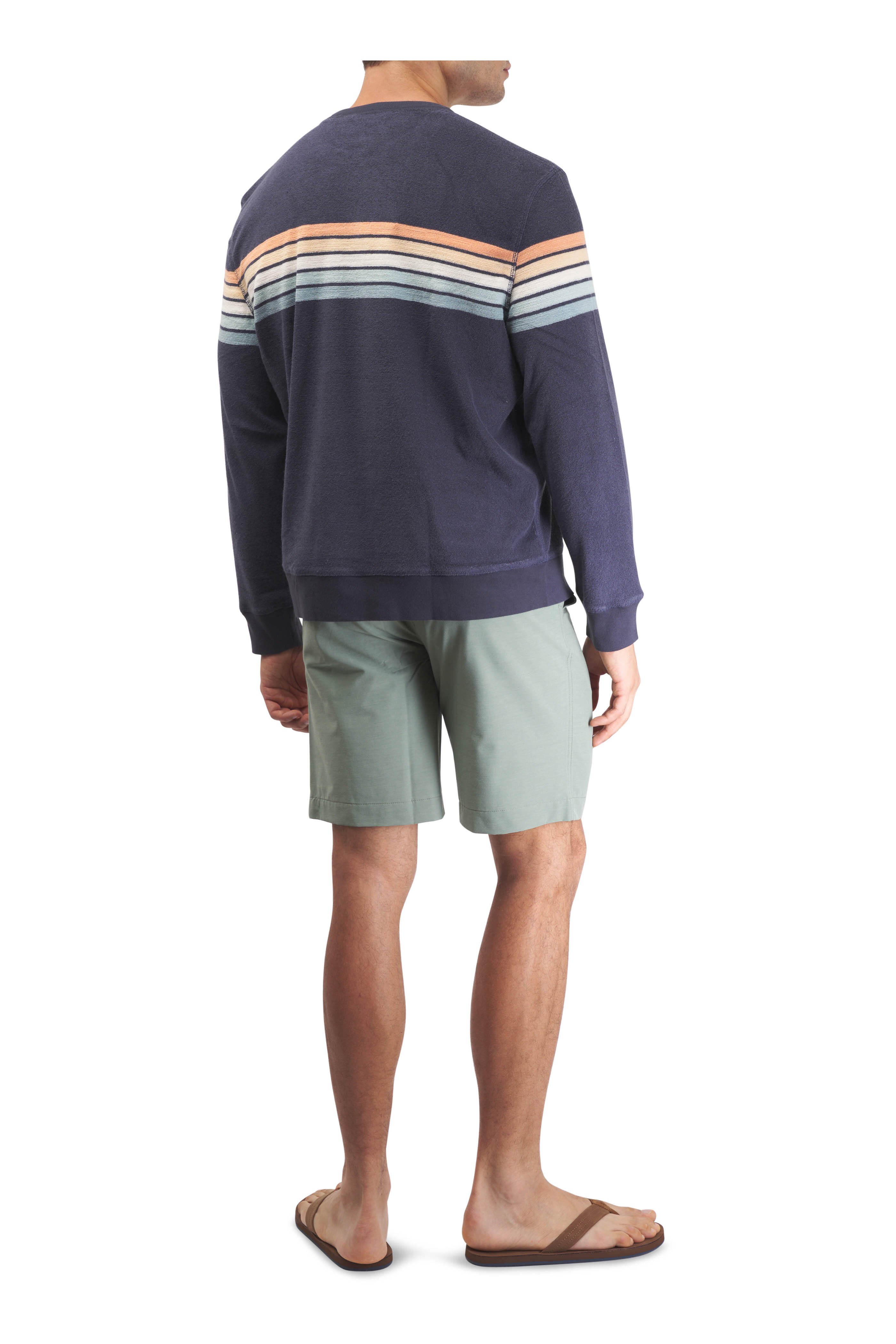 Faherty Brand - Cabana Seacoast Sunrise Stripe Crewneck Sweater