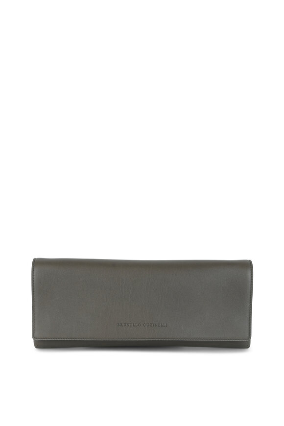 Brunello Cucinelli - Fern Leather & Ostrich Feather Bag 