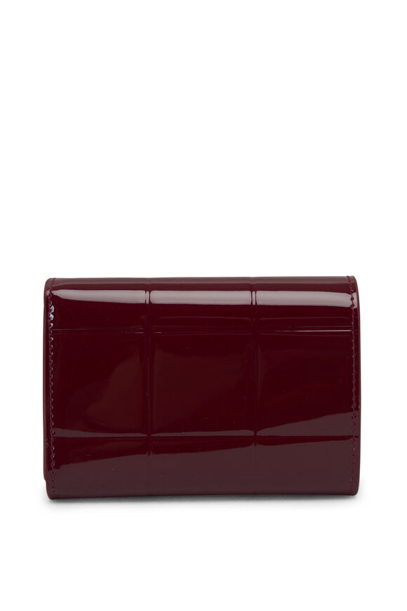 Saint Laurent - Red Patent Leather Trifold Slim Wallet