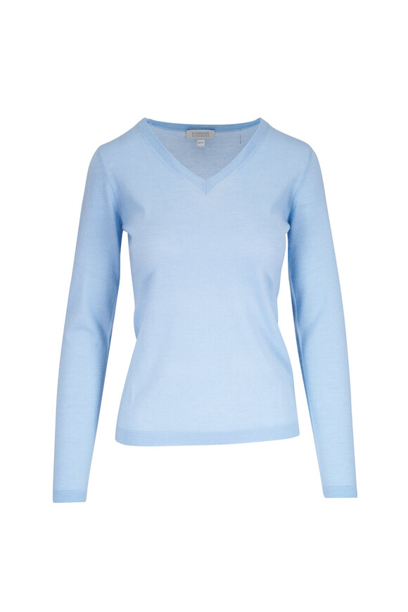 Kinross Meri Lurex V-Neck Sweater