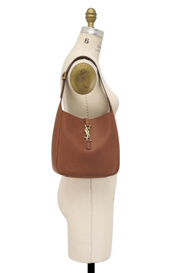 Saint Laurent Small Le 5 À 7 Supple Toasted Brown Leather Bag - view 8