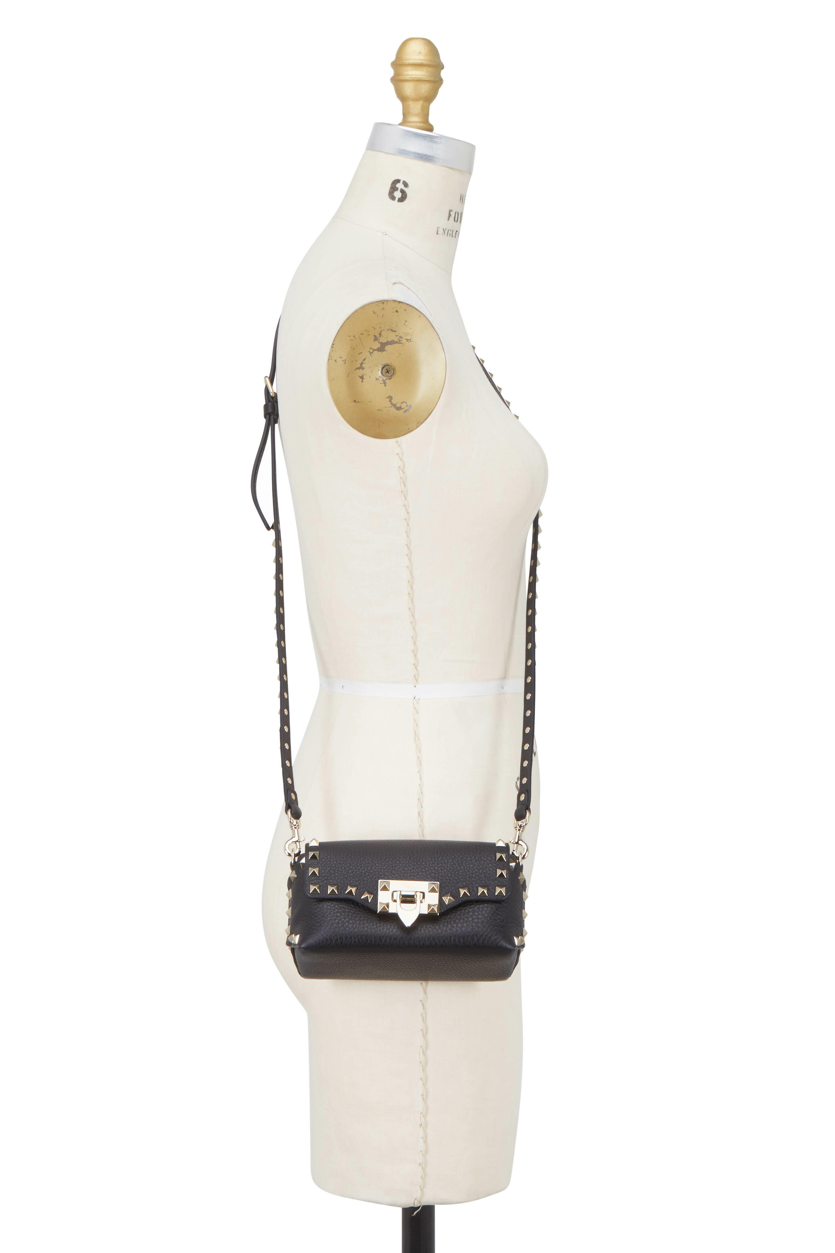 Mini rockstud calfskin sales crossbody bag