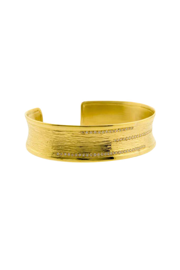 Coomi - 20K Yellow Gold Diamond Eternity Cuff Bracelet