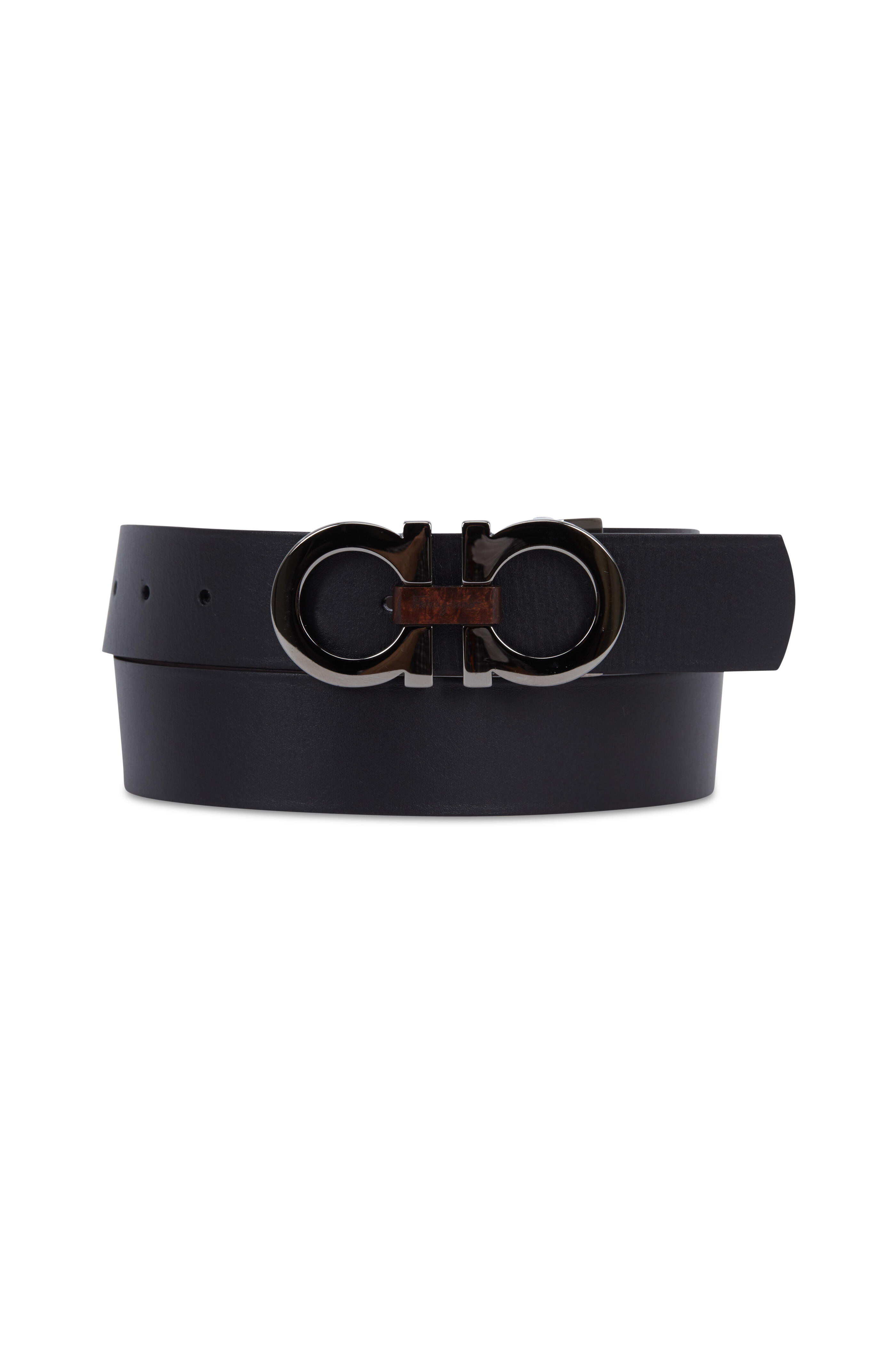 Salvatore Ferragamo Men's Reversible Leather Belt - Black Size 36
